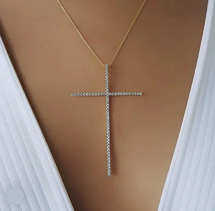 NEW!! The “Truth” 18K Gold Filled Cross Pendant Necklace sold by Glitzy Bella product image thumbnail 5