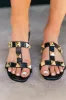 NEW!! The Gladiator Stud Slide Sandal in Black sold by Glitzy Bella