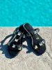 NEW!! The Gladiator Stud Slide Sandal in Black sold by Glitzy Bella