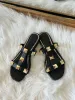 NEW!! The Gladiator Stud Slide Sandal in Black sold by Glitzy Bella