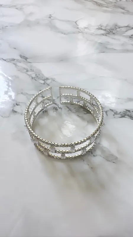 NEW!! Art Deco Crystal Cuff Stretch Bracelet sold by Glitzy Bella