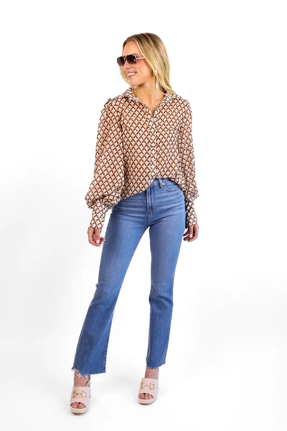 FINAL SALE!! Fleetwood Blouse in Geometric sold by Glitzy Bella product image thumbnail 2
