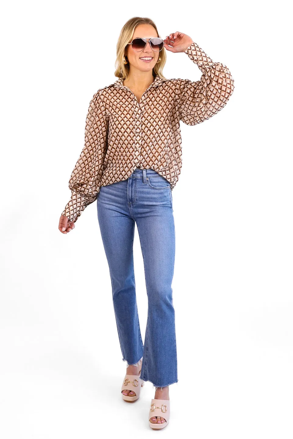FINAL SALE!! Fleetwood Blouse in Geometric sold by Glitzy Bella product image thumbnail 5