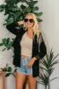FINAL SALE!! The Rhinestone Fringe Shoulder Black Blazer sold by Glitzy Bella