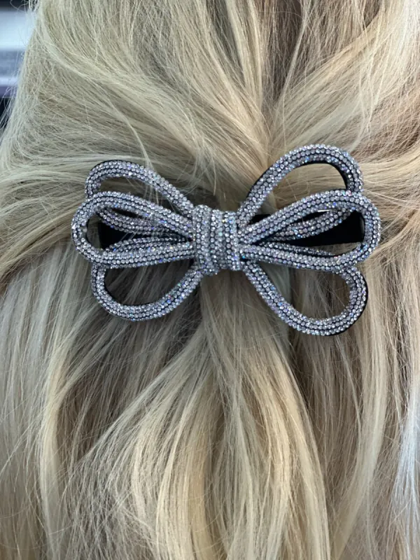 NEW!! Rhinestone Bow Hair Clip sold by Glitzy Bella