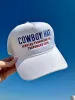 FINAL SALE!! Cowboy Trucker Hat in White sold by Glitzy Bella
