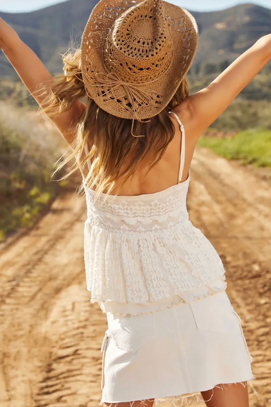 NEW!! Ella Lace Peplum Top in 2 Colors sold by Glitzy Bella product image thumbnail 4