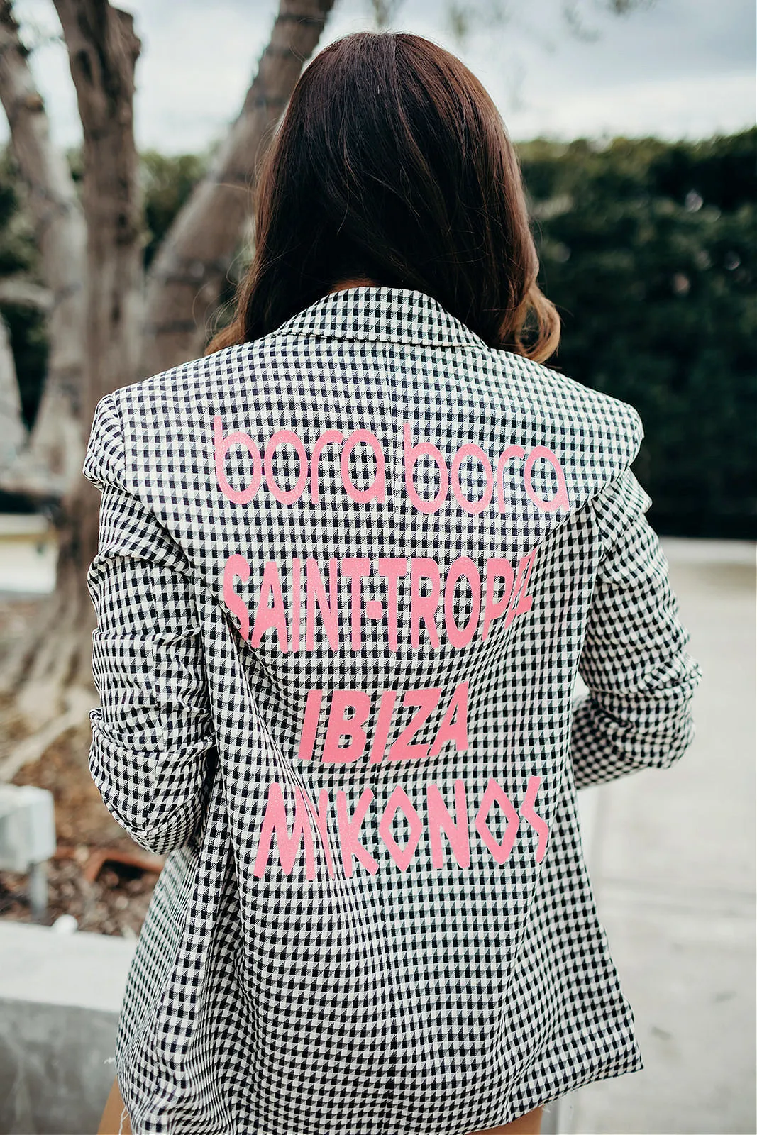 NEW!! The Houndstooth Blazer with Pink Wording sold by Glitzy Bella product image thumbnail 4