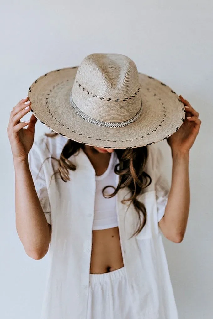 BEST SELLER!! The Isla Bonita Pressed Palm Straw Hat sold by Glitzy Bella product image thumbnail 4