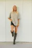 NEW!! Tiger Graphic Tee in Tan sold by Glitzy Bella