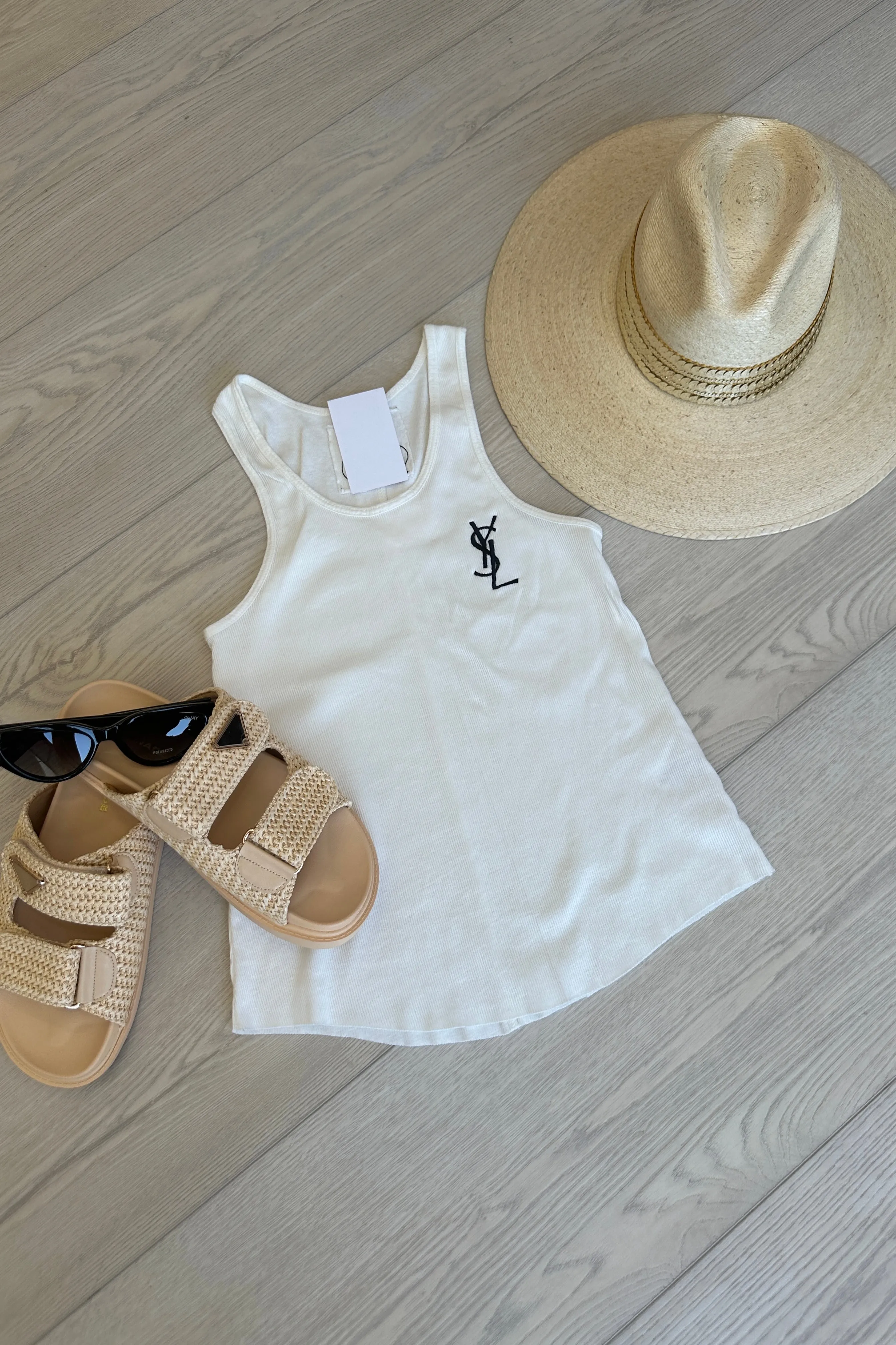 NEW!! "Icon" Tank in White - Pre Order sold by Glitzy Bella product image thumbnail 3