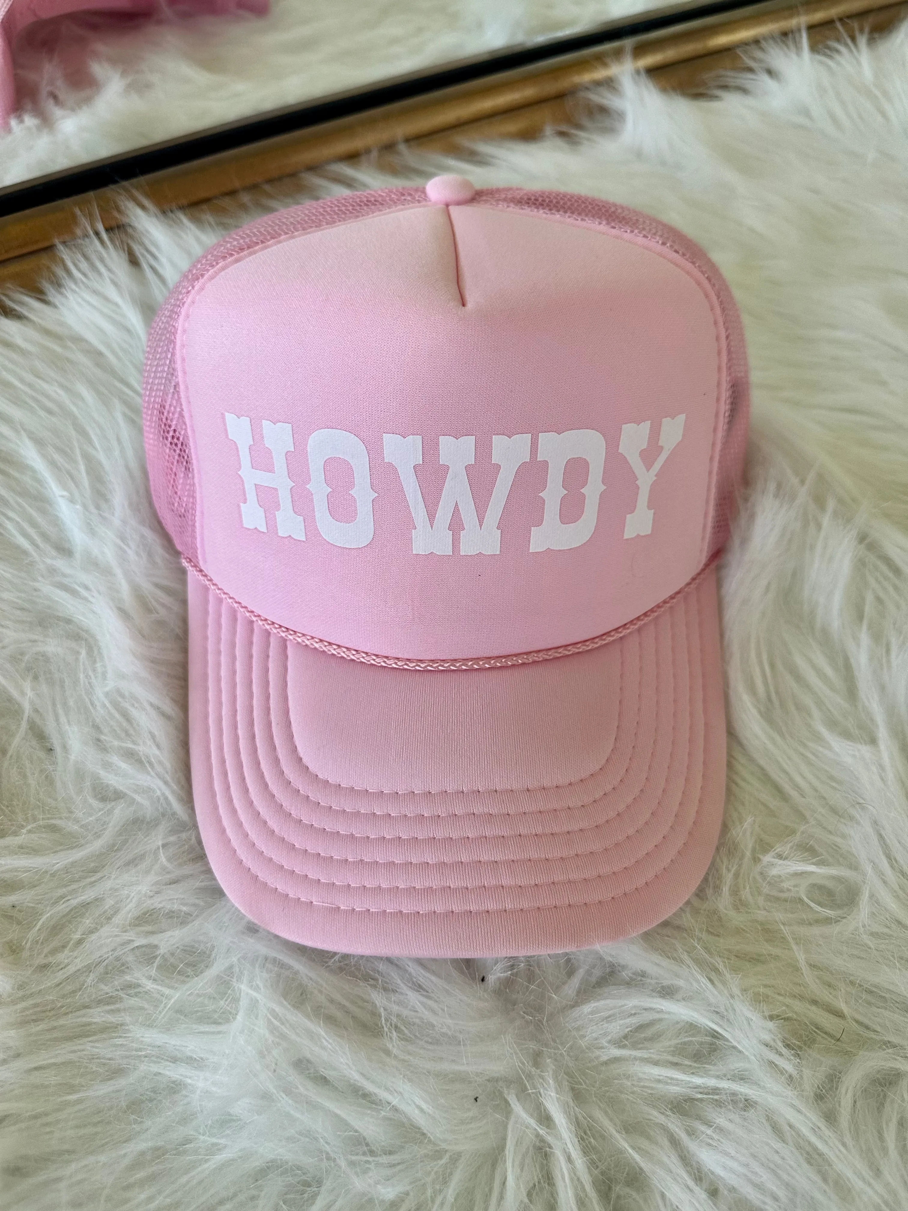 NEW!! "Howdy" Trucker Hat in Pink sold by Glitzy Bella product image thumbnail 4