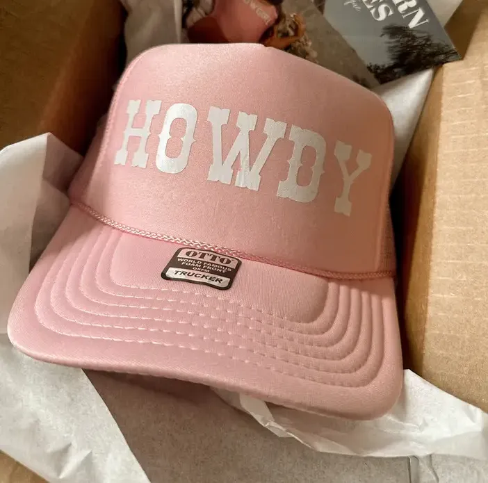 NEW!! "Howdy" Trucker Hat in Pink sold by Glitzy Bella product image thumbnail 3
