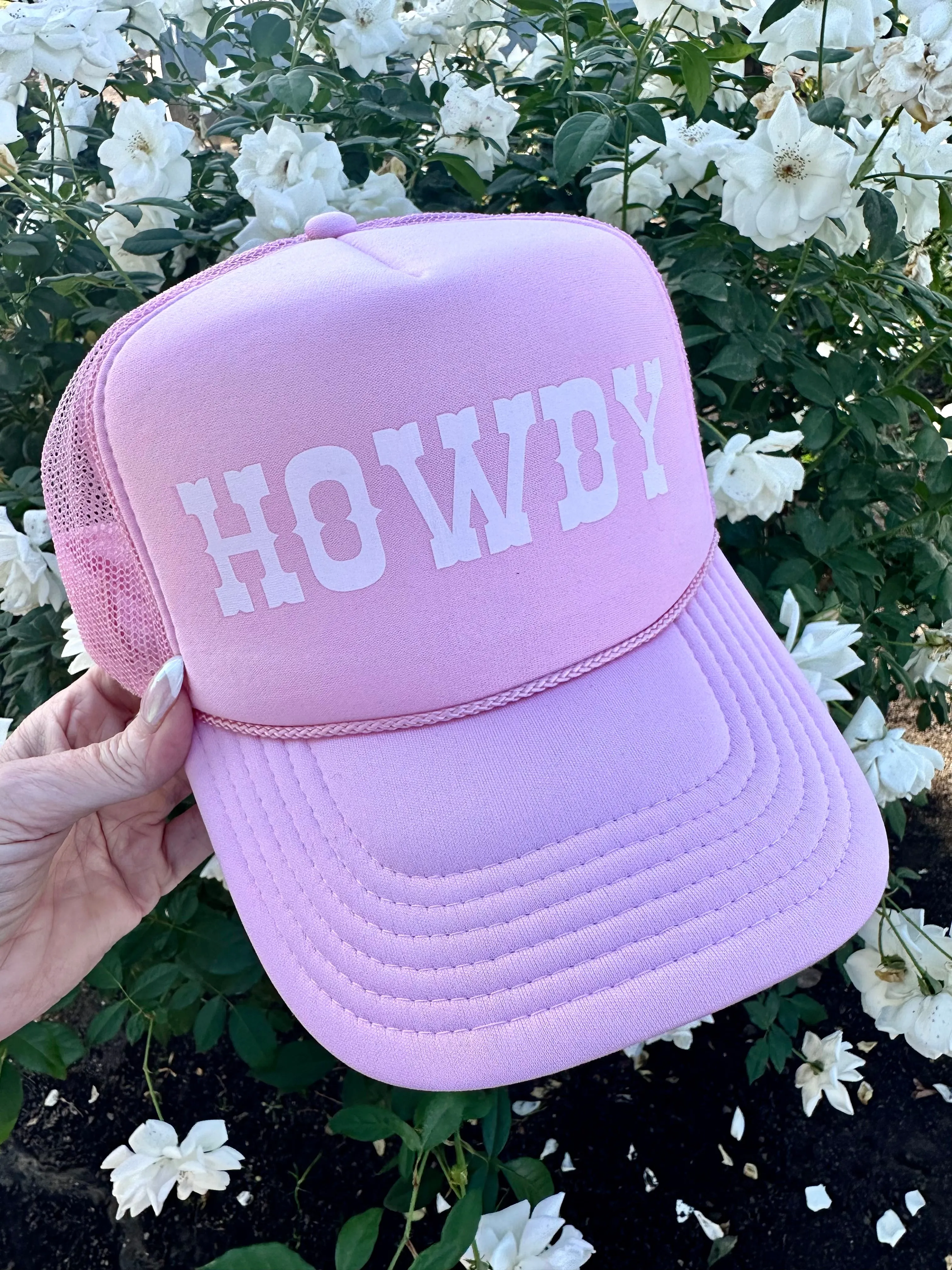 NEW!! "Howdy" Trucker Hat in Pink sold by Glitzy Bella product image thumbnail 2