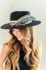 NEW!! The Navajo Feather Banded Hat in Black sold by Glitzy Bella