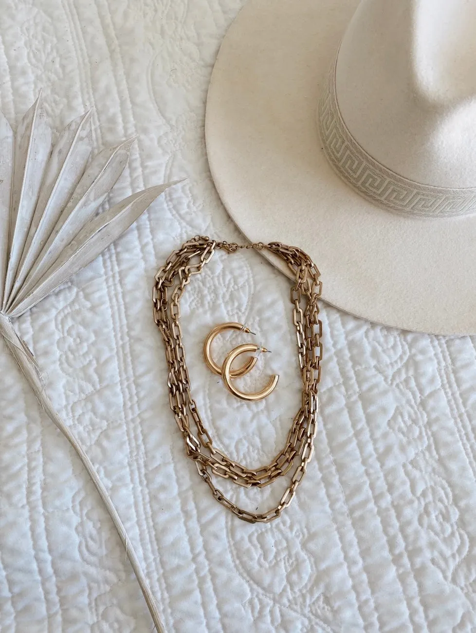 NEW!! “Reese” Gold Circle Hoop sold by Glitzy Bella product image thumbnail 4