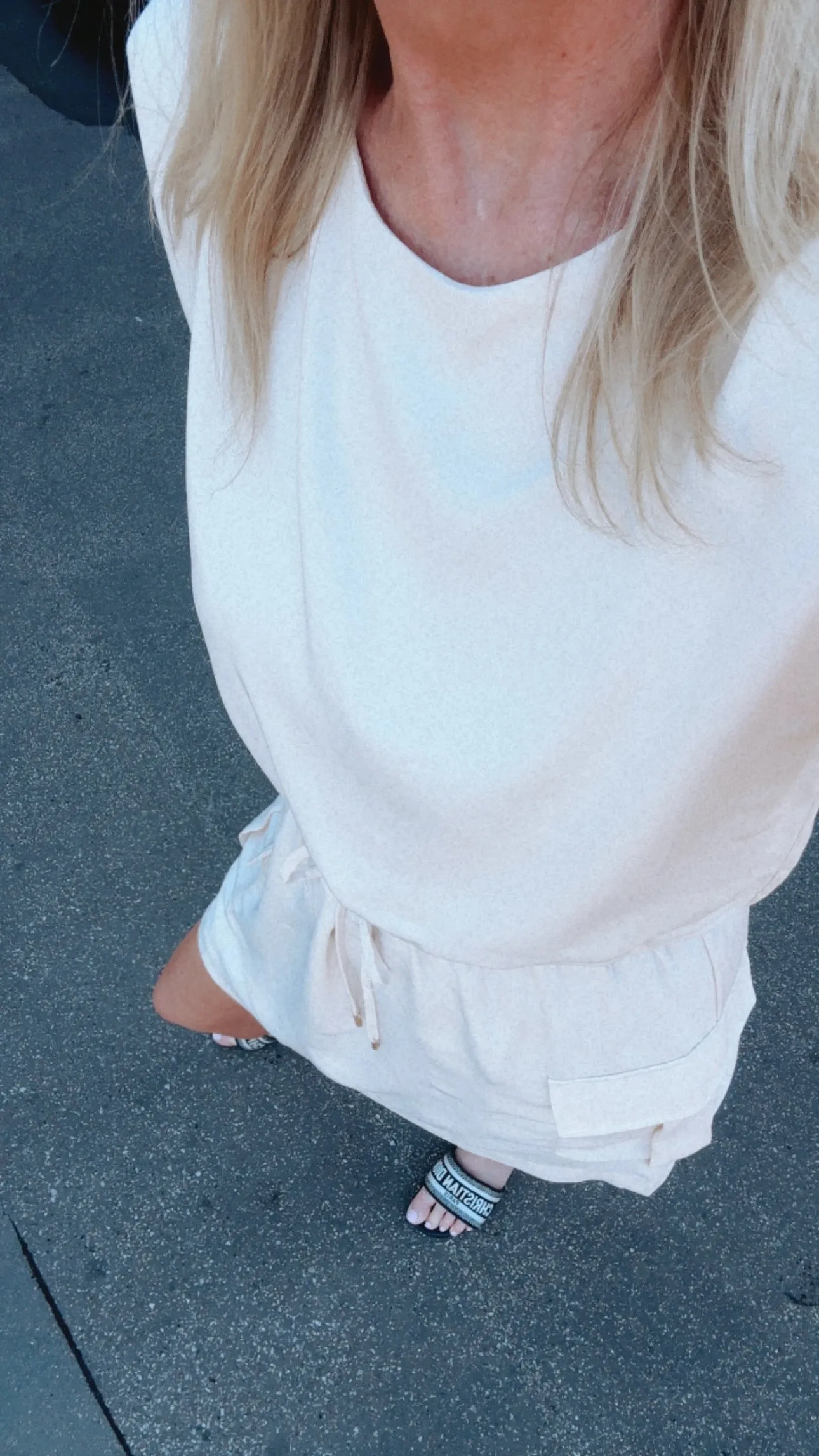 FINAL SALE!! Levi Navy Silk Mini Dress in Cream sold by Glitzy Bella product image thumbnail 4