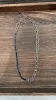 Crystal Baguette and Link Necklace in Silver w/ Black Crystal sold by Glitzy Bella