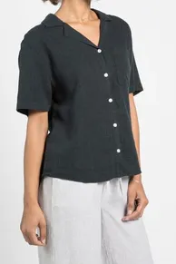 The "Perfect" Button-Up Shirt in Black sold by Glitzy Bella product image thumbnail 4