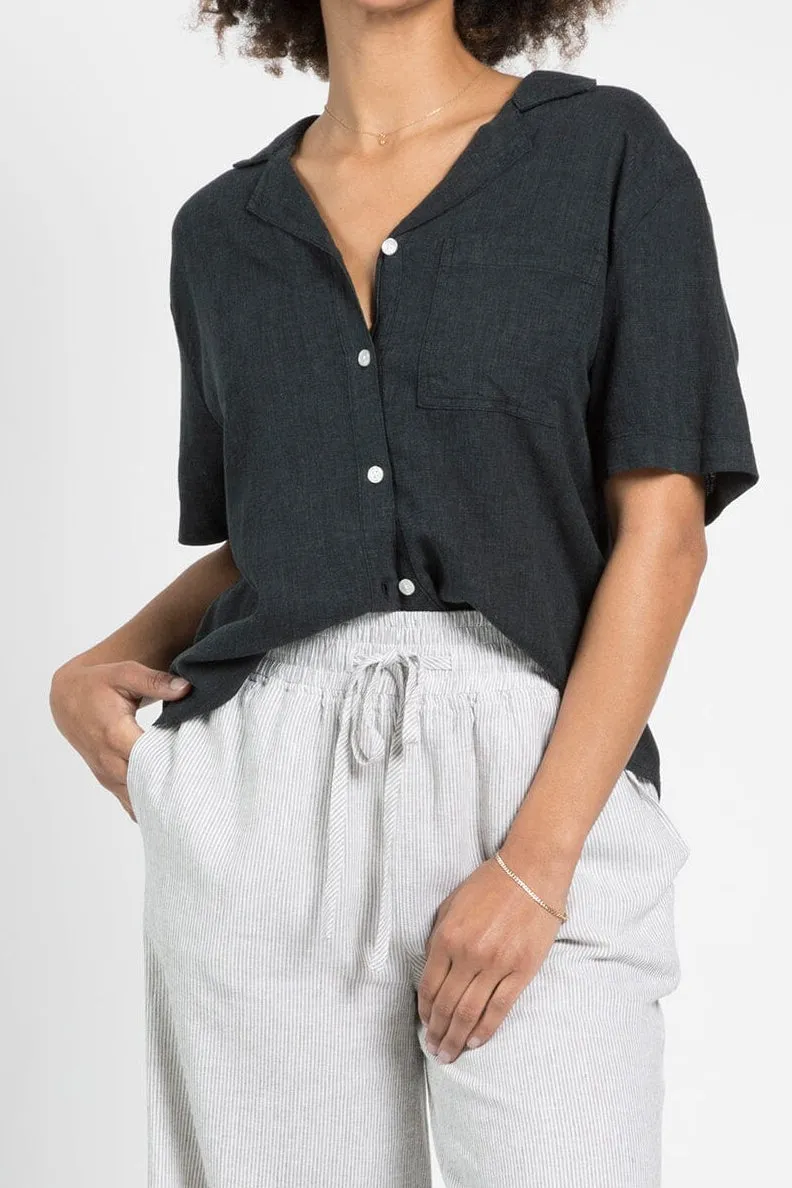 The "Perfect" Button-Up Shirt in Black sold by Glitzy Bella product image thumbnail 2