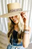 NEW!! The Athena Pressed Palm Straw Hat sold by Glitzy Bella