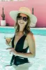 NEW!! The Athena Pressed Palm Straw Hat sold by Glitzy Bella