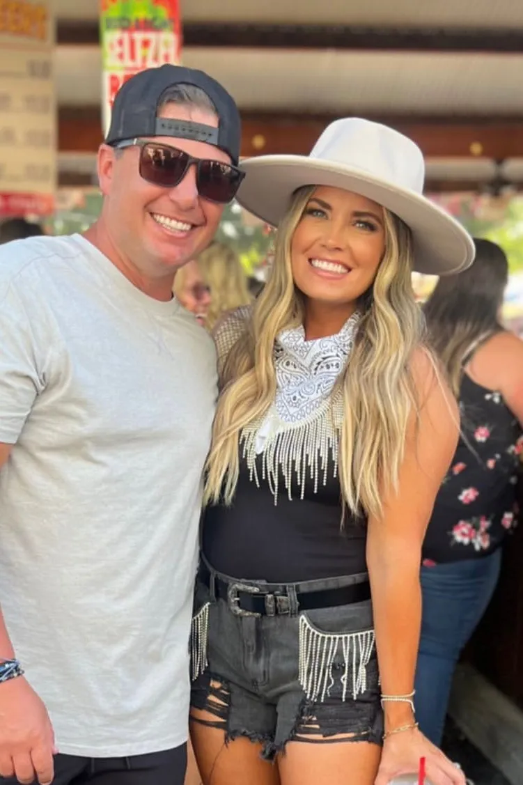 AS SEEN ON BRITT HORTON!! Crystal Fringe Bandana in White sold by Glitzy Bella product image thumbnail 5