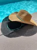 FINAL SALE!! Arizona Turquoise Straw Cowboy Hat in Black sold by Glitzy Bella