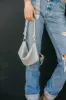 NEW!! Crystal Knotted Bag in Silver sold by Glitzy Bella