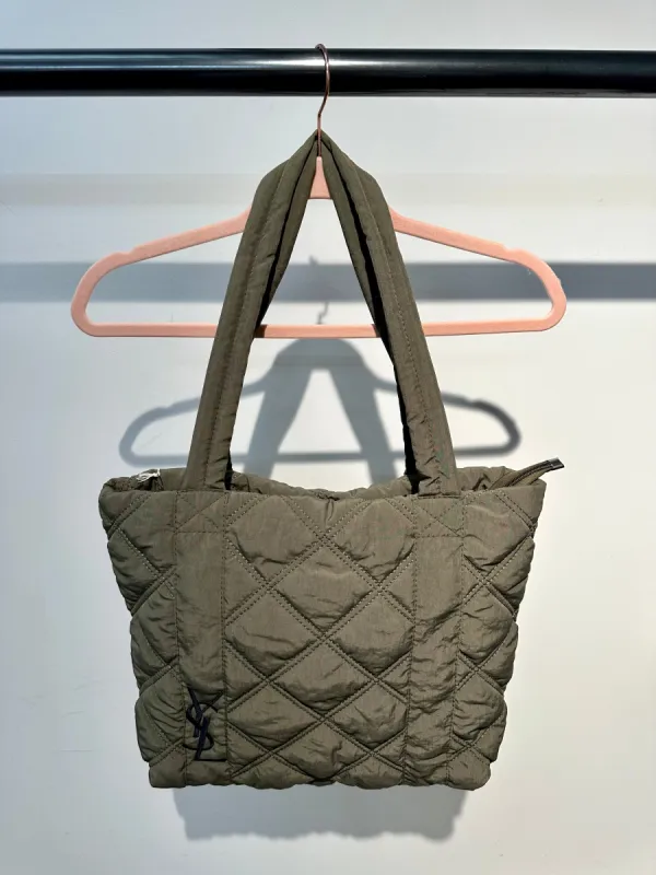 NEW!! Quilted Puff Tote w/ Embroidery sold by Glitzy Bella