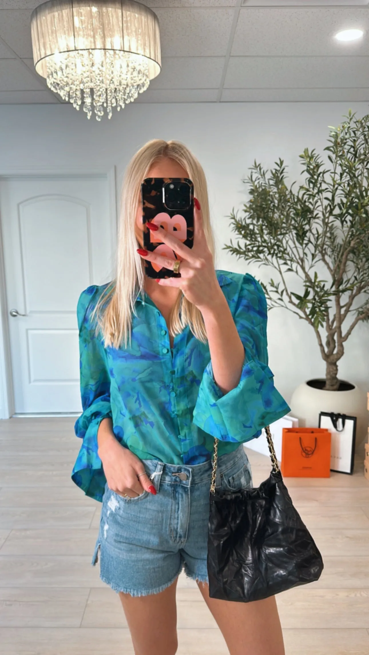 Ella Blouse in Blue Floral sold by Glitzy Bella product image thumbnail 2