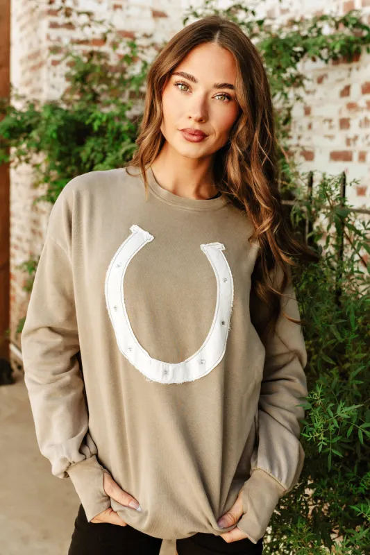 NEW!! Horseshoe Sweatshirt sold by Glitzy Bella