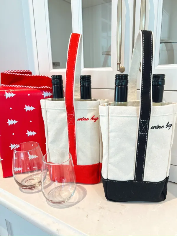 NEW!! Travel Wine Bag in 2 Colors sold by Glitzy Bella
