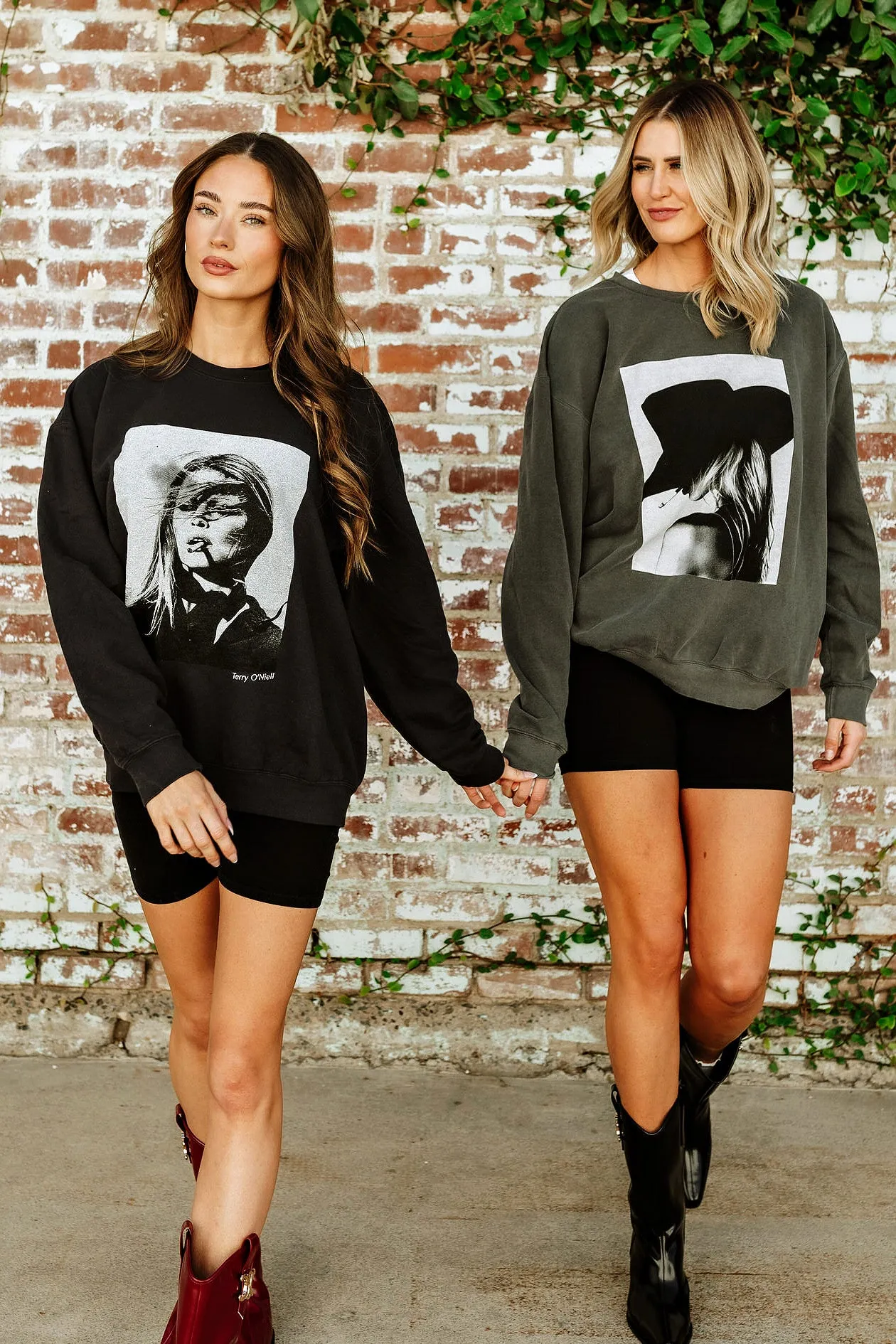 FINAL SALE!! The "Paris Cowgirl" Sweatshirt in Charcoal sold by Glitzy Bella product image thumbnail 3