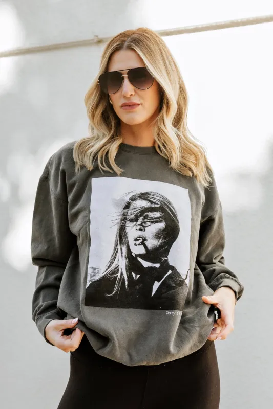 NEW!! The "Paris Icon" Sweatshirt in Charcoal sold by Glitzy Bella