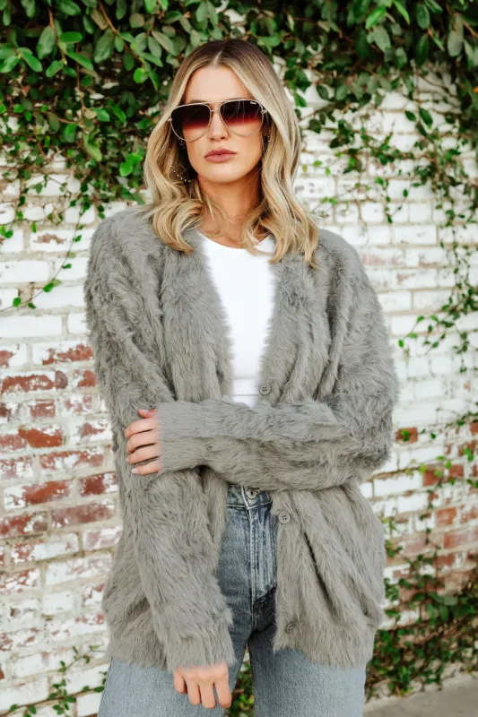 FINAL SALE!! Grey Mohair Cardigan sold by Glitzy Bella