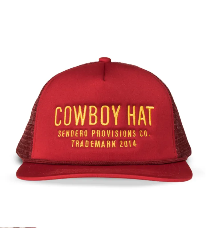 FINAL SALE!! Cowboy Trucker Hat in Burgundy sold by Glitzy Bella
