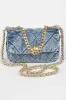 NEW!! Quilted Denim and Gold Purse sold by Glitzy Bella