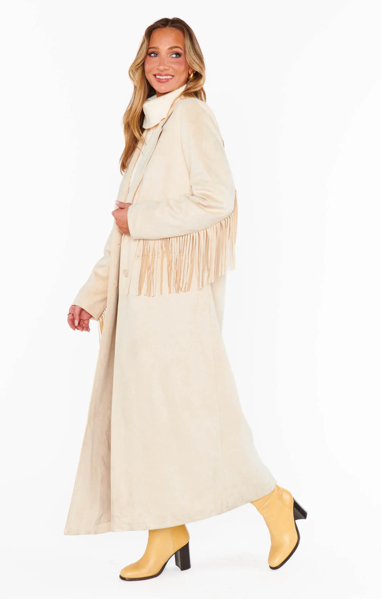 AS SEEN ON WEST DESPERADO!! Sierra Fringe Maxi Jacket sold by Glitzy Bella product image thumbnail 3