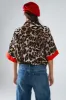 FINAL SALE!! Relaxed Leopard Print Shirt with 3/4 Sleeves and Red sold by Glitzy Bella