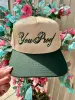 NEW!! "You..." Trucker Hat in Khaki/Green sold by Glitzy Bella