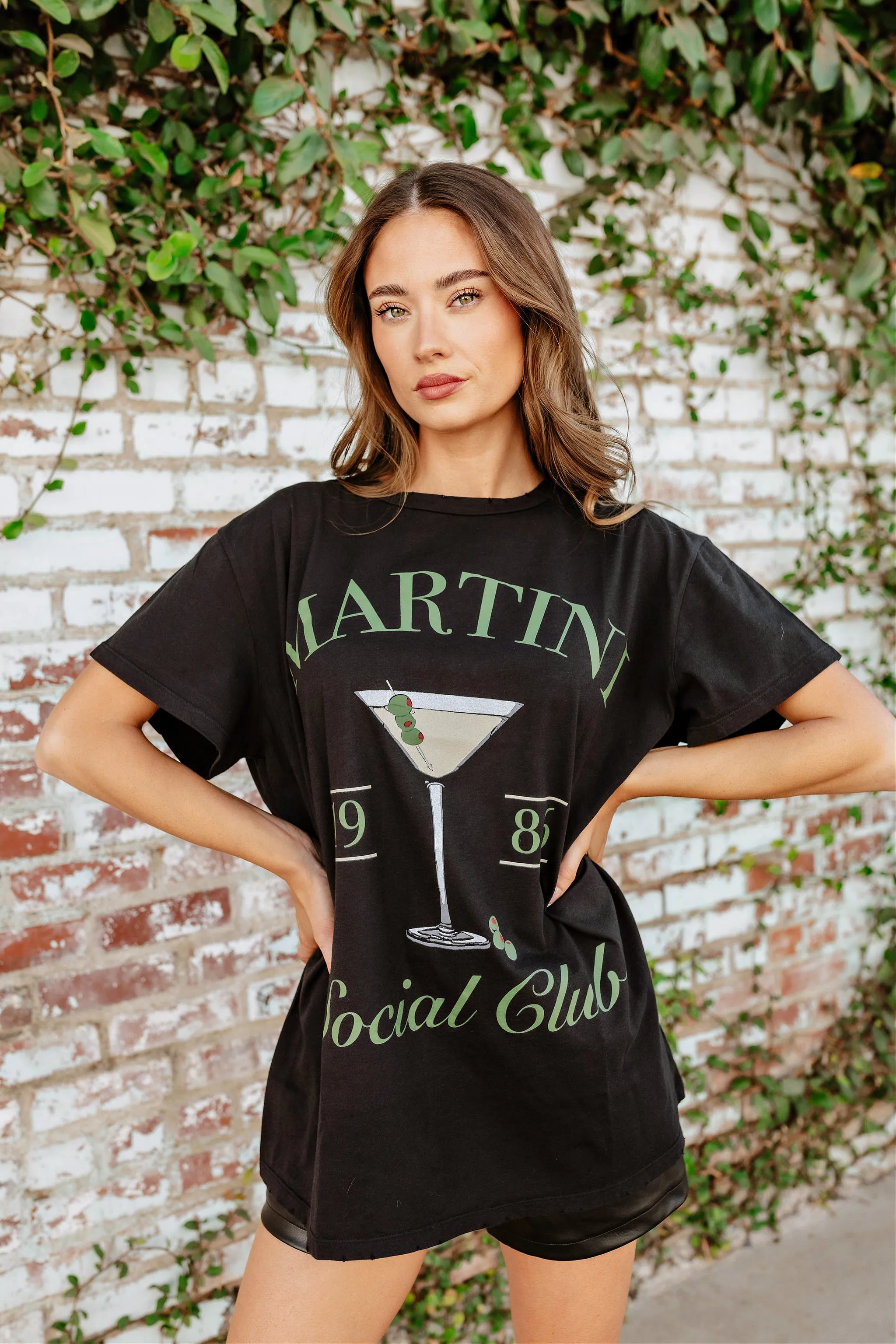 FINAL SALE!! Martini Social Club Tee sold by Glitzy Bella
