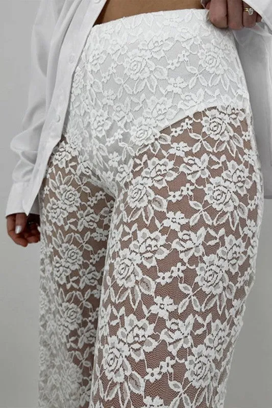 NEW!! Lace Pants in White sold by Glitzy Bella product image thumbnail 2