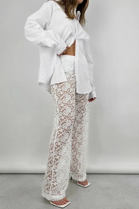NEW!! Lace Pants in White sold by Glitzy Bella