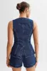 FINAL SALE!! The Midland Denim Vest and Short Set sold by Glitzy Bella