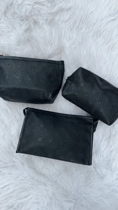 NEW!! Icon Makeup Bag in Black sold by Glitzy Bella