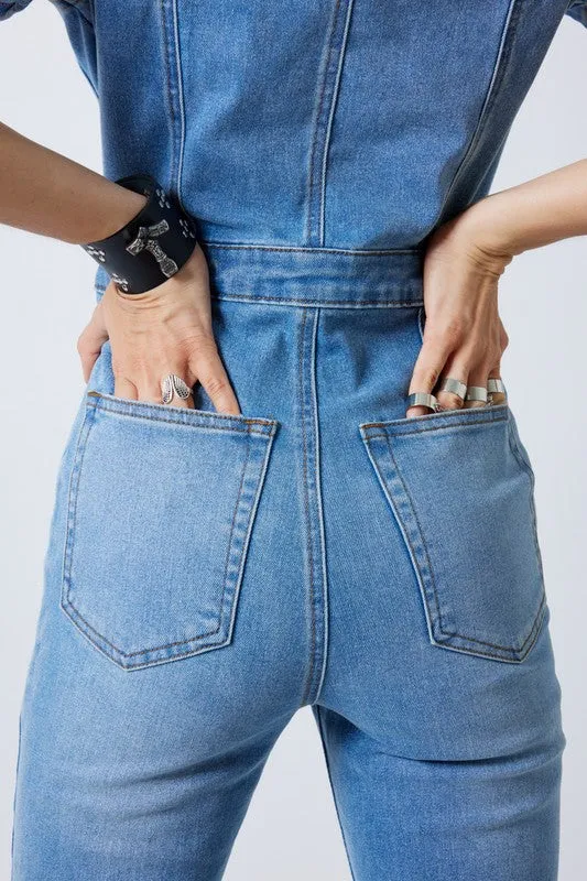 NEW!! Jessie Denim Jumpsuit sold by Glitzy Bella