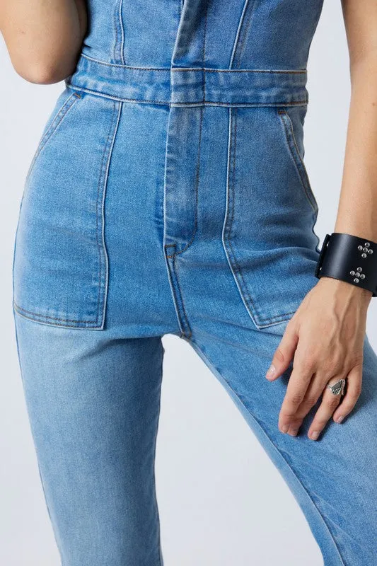 NEW!! Jessie Denim Jumpsuit sold by Glitzy Bella product image thumbnail 4