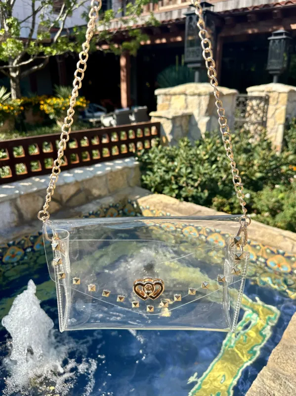 FINAL SALE!! "Sidelines" Rockstud Crossbody in Silver! sold by Glitzy Bella