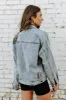 NEW!! Denim Jacket with Leopard Print sold by Glitzy Bella